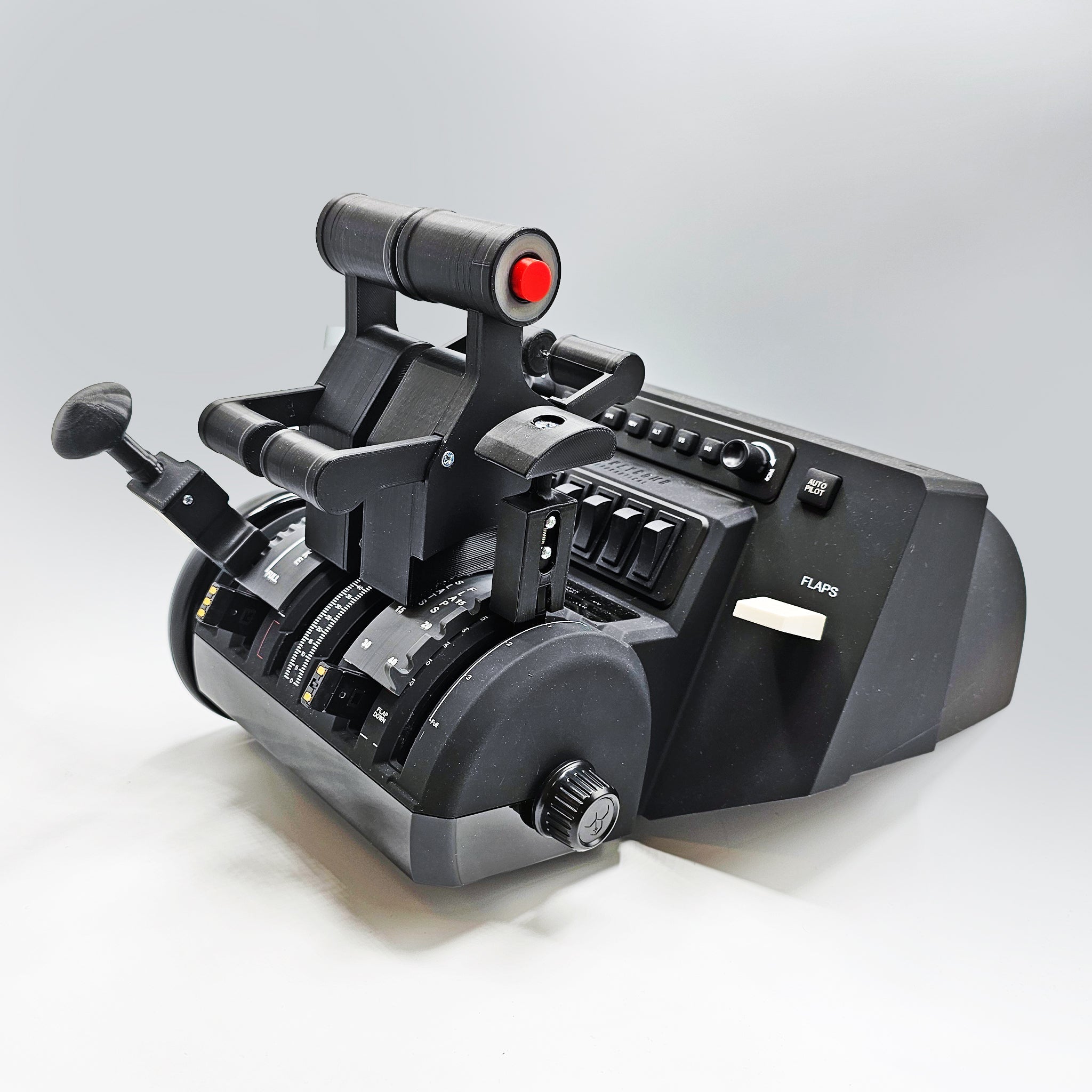 Experience realistic flight simulation with the Prodesksim Iconic First Ever Airbus A300/310 Addon Package for Honeycomb Bravo, featuring 2 functional AP/AT disc buttons and 2 reversers to replicate authentic A300/310 throttle control.