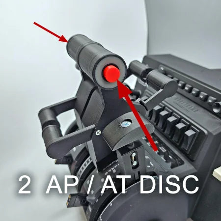 Close-up of Prodesksim's Iconic First Ever Airbus A300/310 Addon Package for Honeycomb Bravo, highlighting the two functional AP/AT Disc buttons and reversers—ideal for immersive flight simulation.