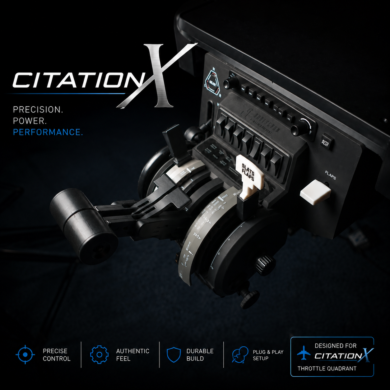 Experience authentic flight sim control with the NEW! ProDeskSim Citation X Throttle add-on for Honeycomb Bravo. This Prodesksim addon features labeled levers, realistic feel, and durable build—perfect for enhancing your simulation setup.
