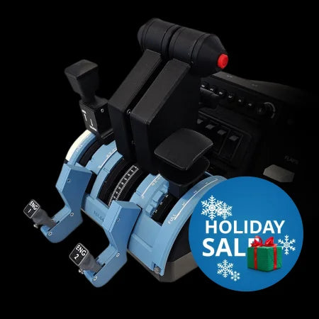 A close-up of the Prodesksim NEW! ProDeskSim Airbus A350 Advanced addon/mod for the Honeycomb Bravo throttle quadrant, featuring labeled levers and controls. Perfect for upgrading your flight sim setup with authentic Airbus A350 functionality.