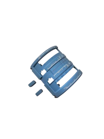 Shown disassembled on a plain background, the NEW! ProDeskSim Airbus A319-A321 Advanced addon/mod package for the Honeycomb Bravo throttle quadrant features several main and accessory parts in a modular design by Prodesksim.