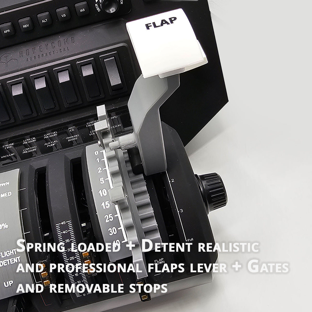 Spring Flaps Detent Realistic Flaps Lever | Detent Flaps Lever | Prodesksim