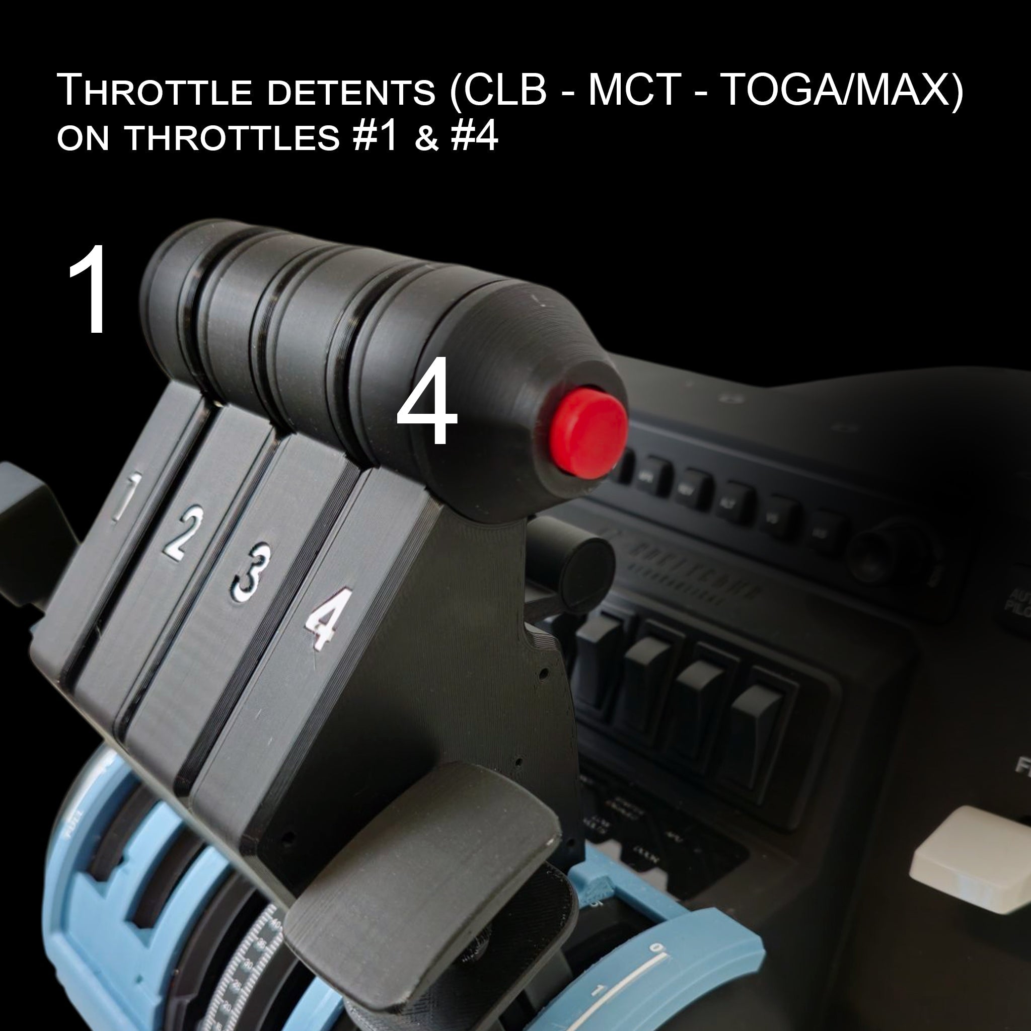 NEW! ProDeskSim Airbus A380 Advanced - 4 engine - throttle addon pack