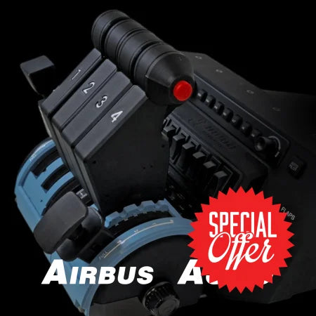 NEW! ProDeskSim Airbus A380 Advanced - 4 engine - throttle addon pack for Honeycomb Bravo, FBW A380, Flight simulator