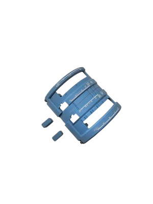 Shown disassembled on a plain background, the NEW! ProDeskSim Airbus A319-A321 Advanced addon/mod package for the Honeycomb Bravo throttle quadrant features several main and accessory parts in a modular design by Prodesksim.