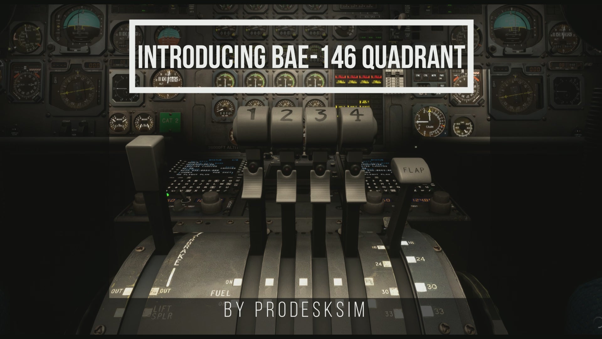 ProDeskSim's BAE146 throttle quadrant set. High quality and realistic designed based on the actual aircraft.
